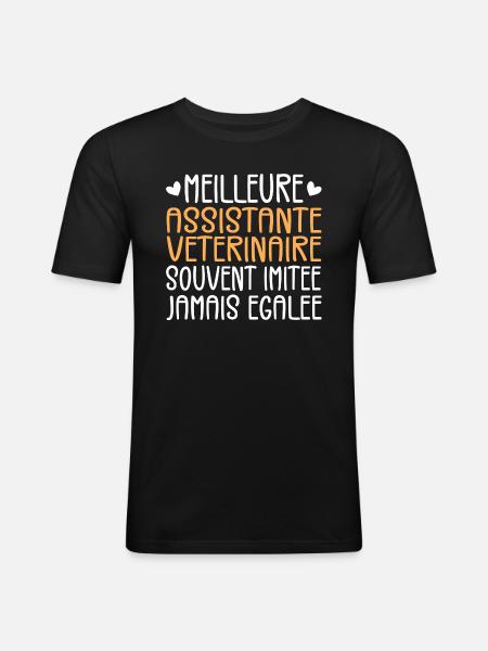 Often Imitated Best Veterinary Assistant - Men's Slim Fit T-Shirt - black