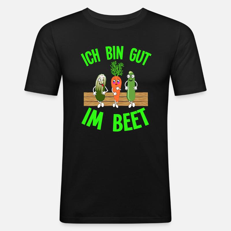 Landschaftsgärtner Gärtnern Gartenarbeit Statement - Männer Slim Fit T-Shirt - Schwarz