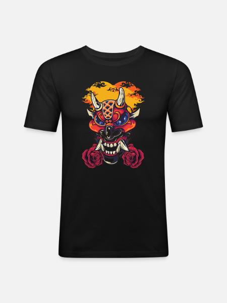 Devil Mask - Men's Slim Fit T-Shirt - black