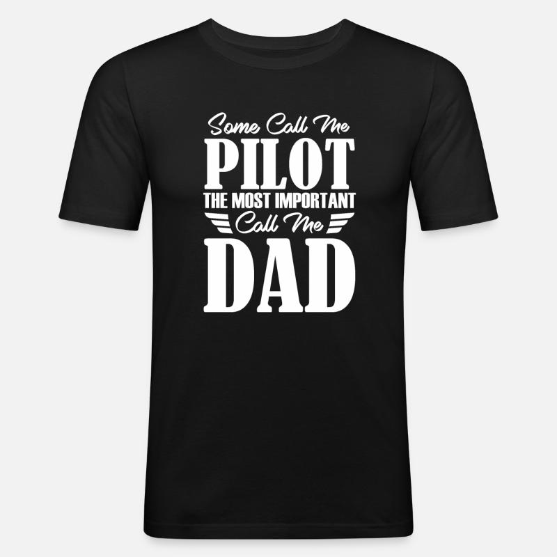 Pilot Far Far Plane Glider Copilot - Herre Slim Fit T-Shirt - sort