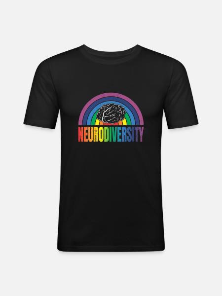 Neurodiversity Neurodiversity Autistic Autism - Men's Slim Fit T-Shirt - black