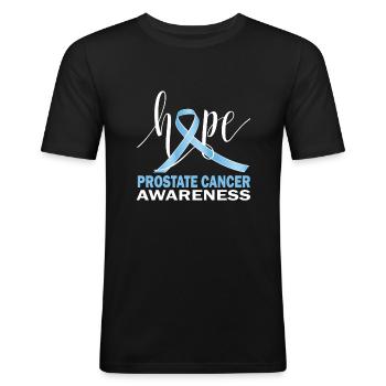 Prostatakrebs Prostata Krebs Schleife Survivor - Männer Slim Fit T-Shirt - Schwarz - Vorne - Nik (191cm)