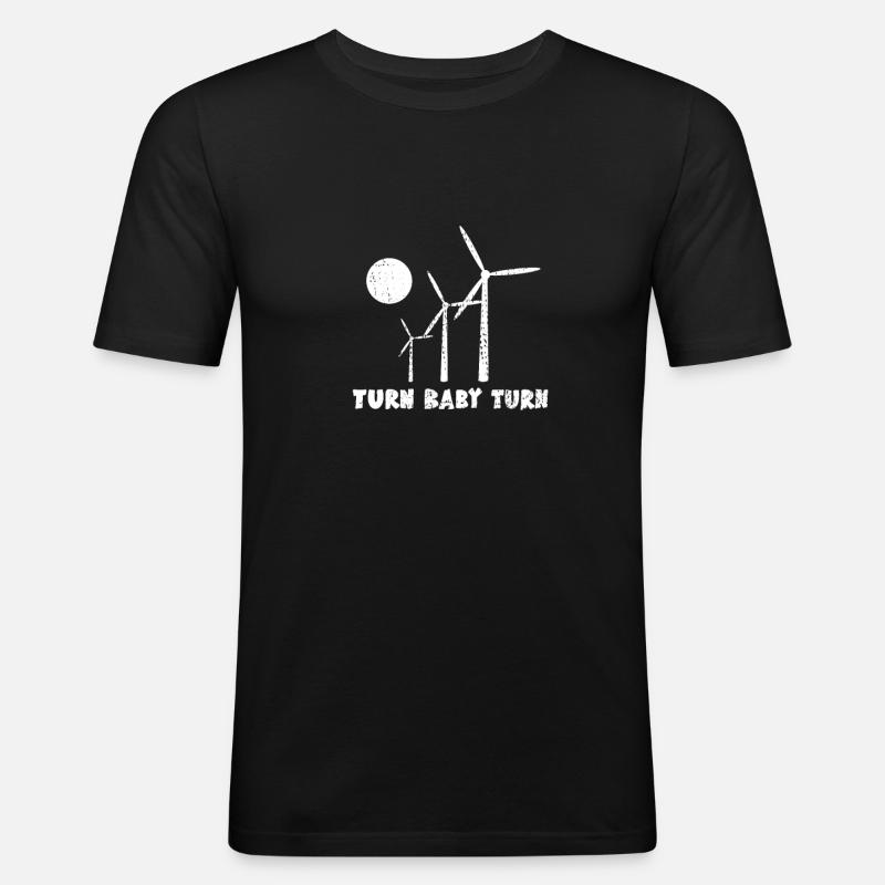 Éoliens éoliens éoliens éoliens - T-shirt près du corps Homme - noir