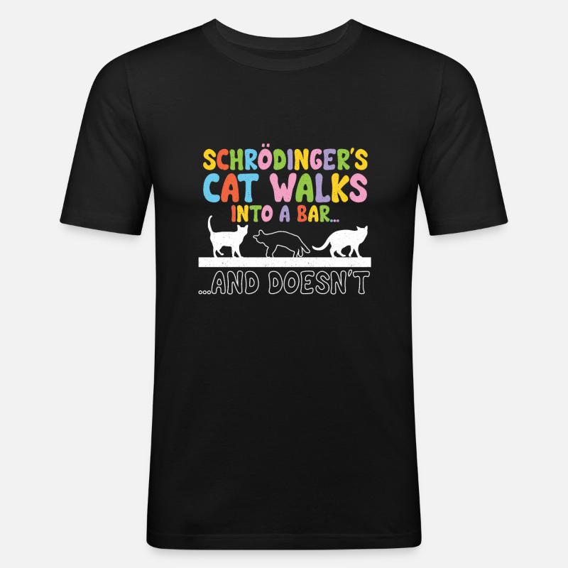 Quantenphysik Physik Physiker wissenschaft quanten - Männer Slim Fit T-Shirt - Schwarz