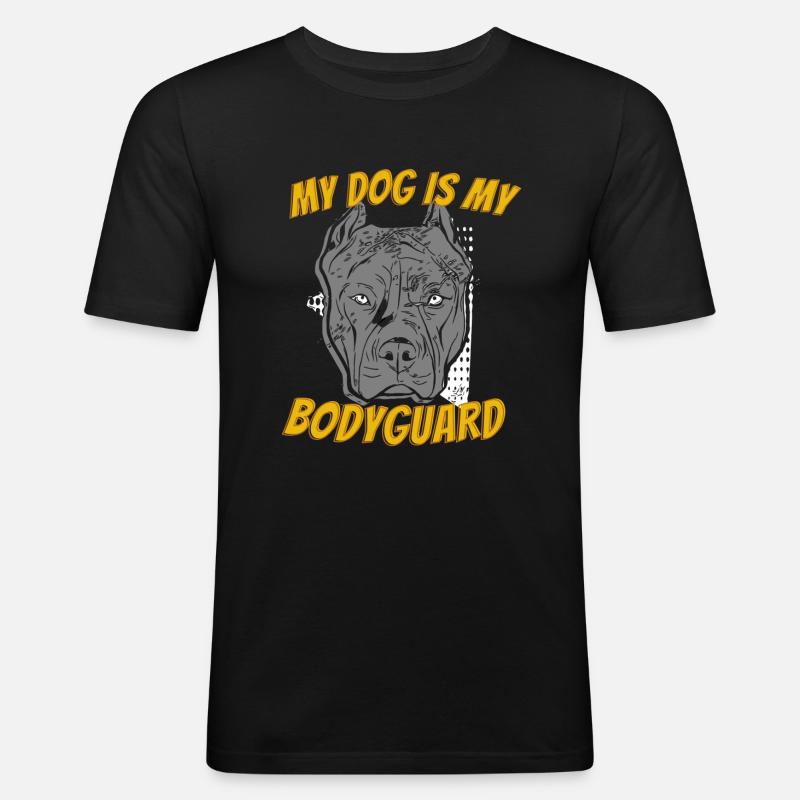 American Bully Pitbull - Männer Slim Fit T-Shirt - Schwarz