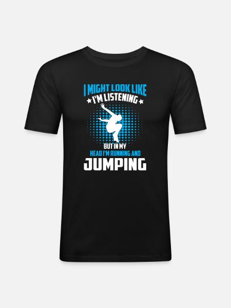 Parkour Freerunning - Men's Slim Fit T-Shirt - black