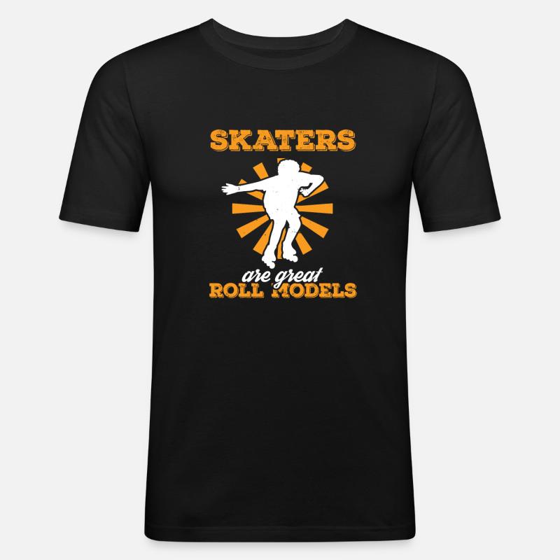 Rollerblades Roller Skates Inline Skater - Men's Slim Fit T-Shirt - black