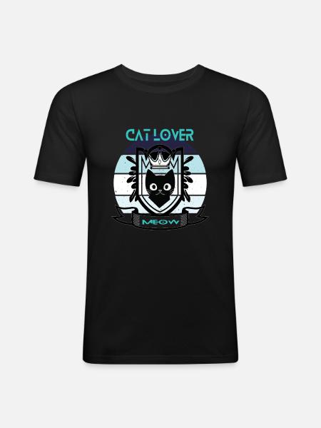 Cat Cats Cat Lover Pet - Men's Slim Fit T-Shirt - black