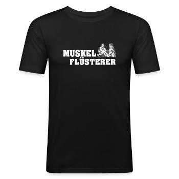 Physiotherapeut Muskel Flüsterer - Männer Slim Fit T-Shirt - Schwarz - Vorne - Nik (191cm)