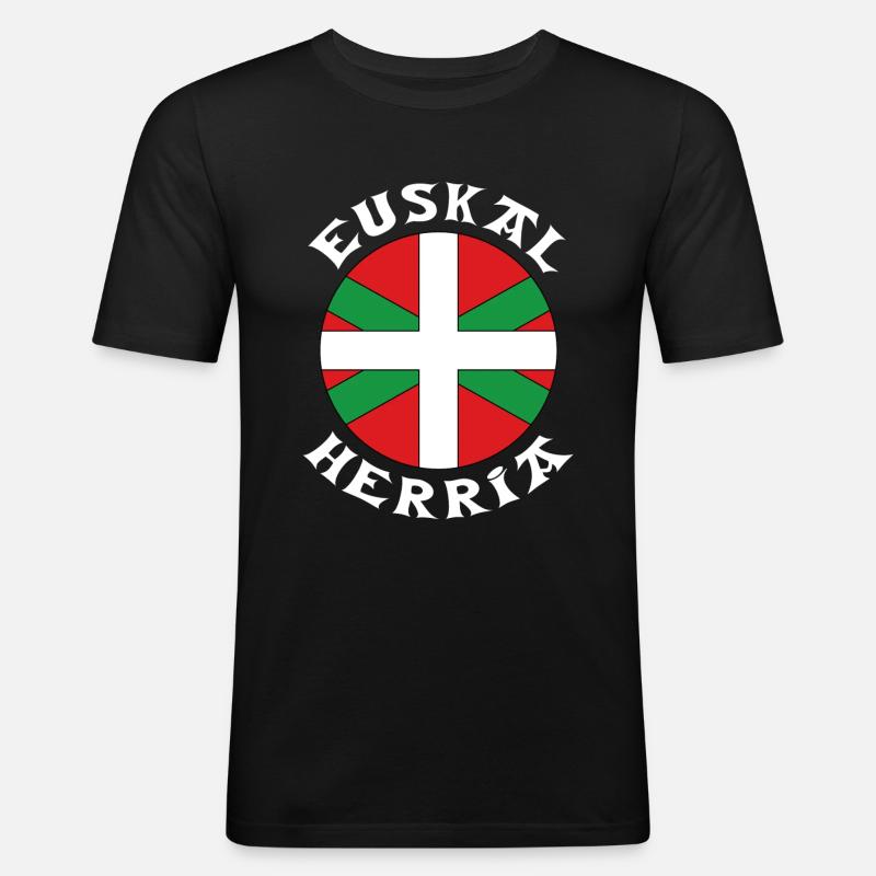 Baskische Land Design 7 - Männer Slim Fit T-Shirt - Schwarz