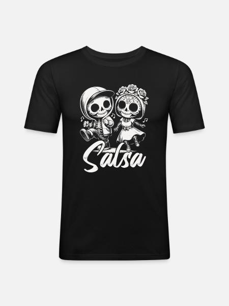 SALSA - Männer Slim Fit T-Shirt - Schwarz