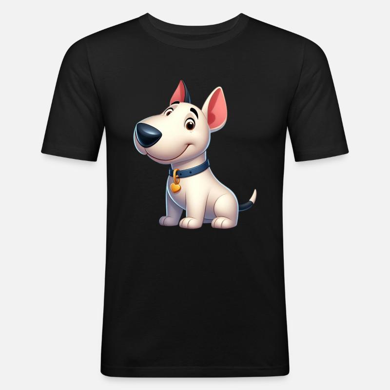 Bullterrier 5 - Männer Slim Fit T-Shirt - Schwarz