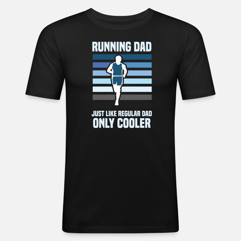 jogging jogger course course marathon en cours d'exécution - T-shirt près du corps Homme - noir