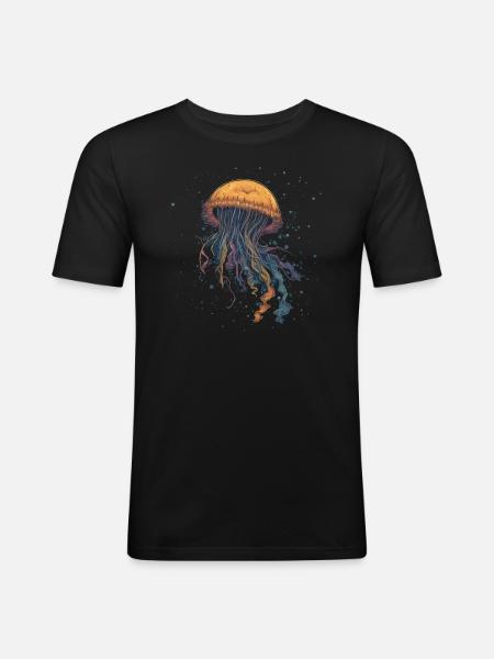 Méduse - T-shirt près du corps Homme - noir
