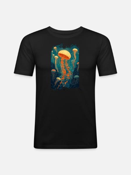 Jellyfish - Men's Slim Fit T-Shirt - black