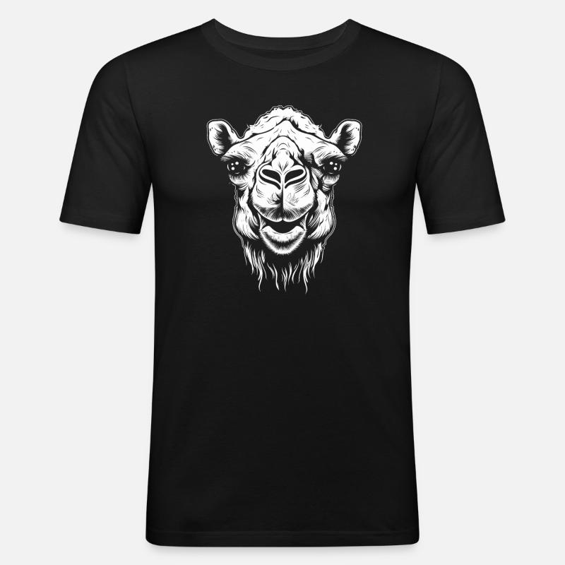 Camel Camel Head - Men's Slim Fit T-Shirt - black