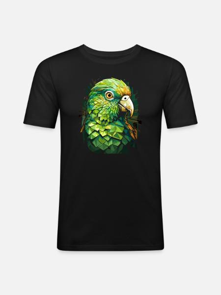 Budgie Parakeet - Men's Slim Fit T-Shirt - black