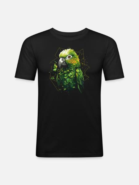 Budgie Parakeet - Men's Slim Fit T-Shirt - black