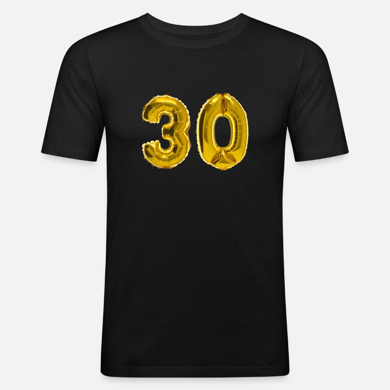 30 ans - T-shirt près du corps Homme - noir
