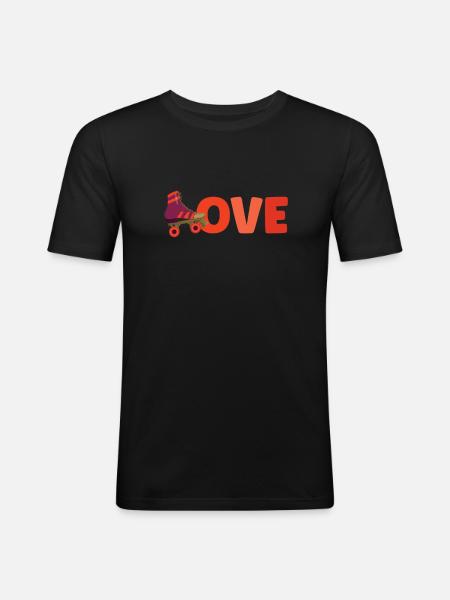 Roller Skate Roller Skating Roller Derby - Men's Slim Fit T-Shirt - black