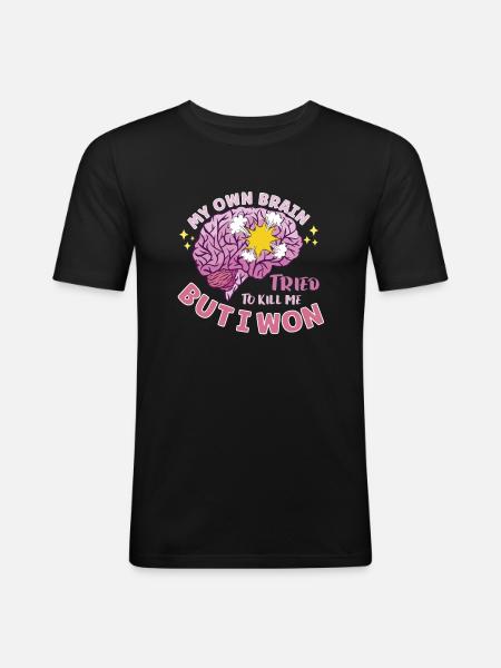 Stroke Survivor Stroke Consciousness - Men's Slim Fit T-Shirt - black
