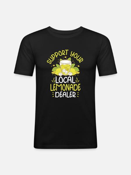 Lemonade Rack Lemon Juice Homemade - Men's Slim Fit T-Shirt - black