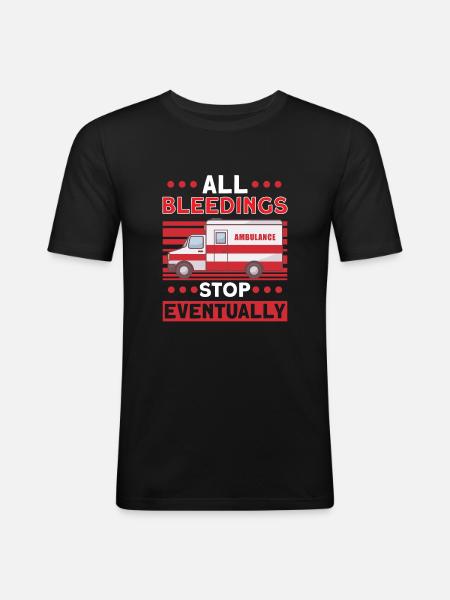Paramedic First Responder Ambulance Driver - Men's Slim Fit T-Shirt - black