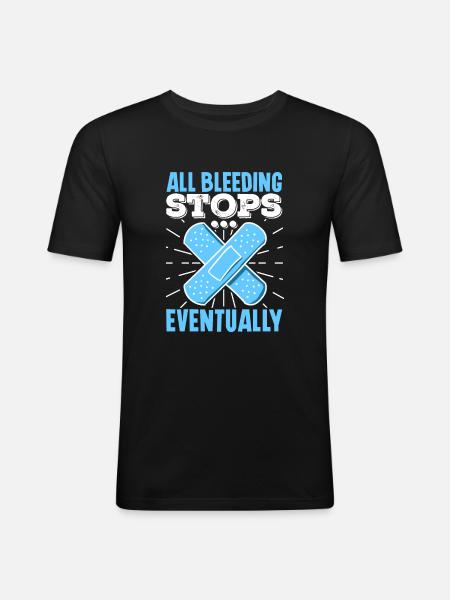 Nurse Nursing Clinic Paramedic - Men's Slim Fit T-Shirt - black