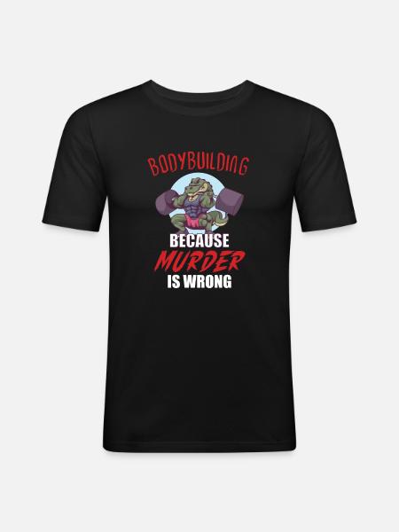 Bodybuilding Powerlifting Weightlifting Fitness - Men's Slim Fit T-Shirt - black