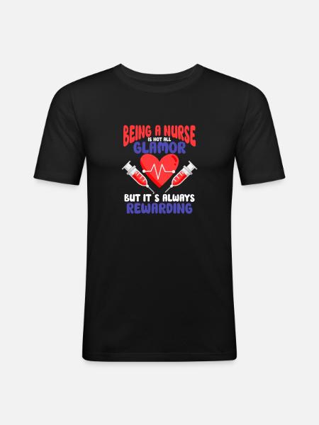 Nurse Nursing Clinic Paramedic - Men's Slim Fit T-Shirt - black