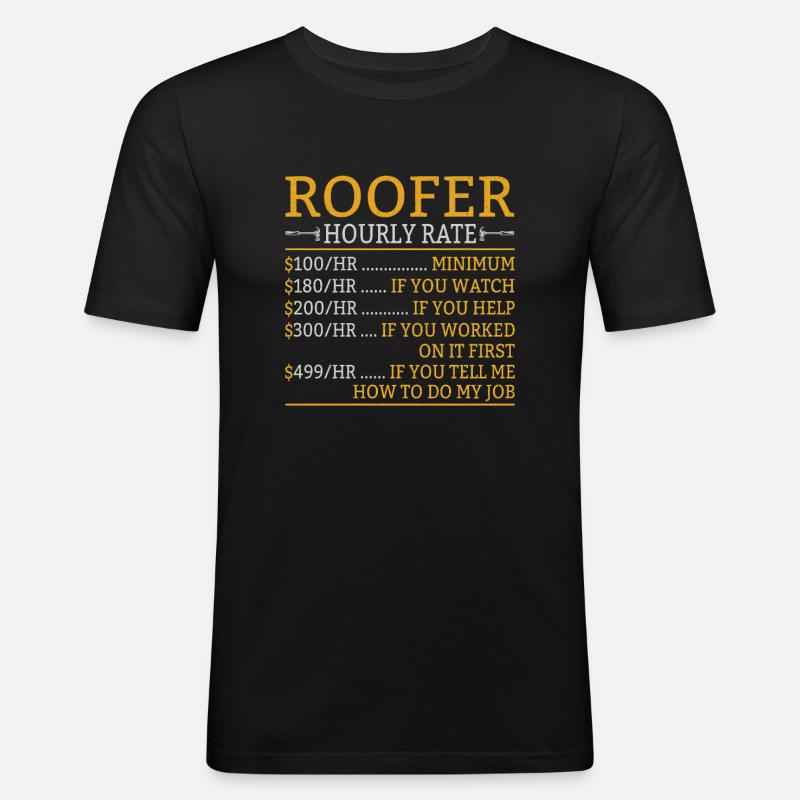 Dachdecker Vater Dachdecker Dachdecker Techniker - Männer Slim Fit T-Shirt - Schwarz