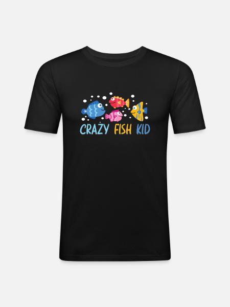 Aquaristik Aquarium Keeper Fishkeeper - Men's Slim Fit T-Shirt - black