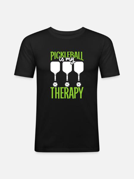 Pickleball Player Pickleball Paddle Pickleball - Men's Slim Fit T-Shirt - black