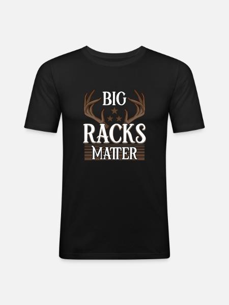 Hirschjagd Hirschjäger Jagdsaison Bockjagd - Männer Slim Fit T-Shirt - Schwarz