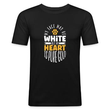 Golden Retriever Mom Dog Puppie Dog Sitter - Männer Slim Fit T-Shirt - Schwarz - Vorne - Nik (191cm)