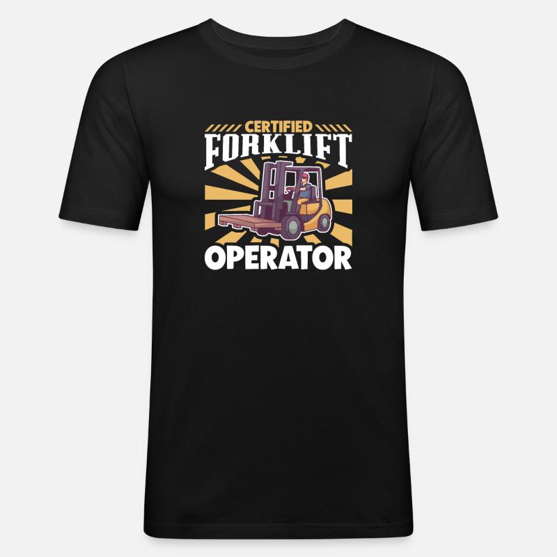 Gabelstaplerfahrer Lager Gabelstapler - Männer Slim Fit T-Shirt - Schwarz
