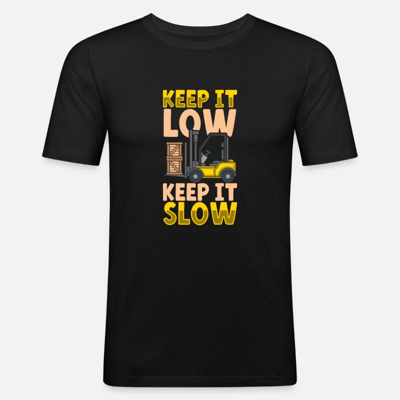 Gabelstaplerfahrer Lager Gabelstapler - Männer Slim Fit T-Shirt - Schwarz