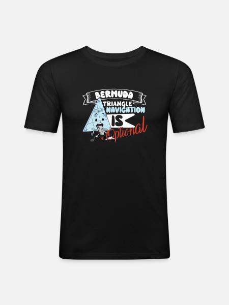 Mysterious enforced disappearances in the Bermuda Triangle - Men's Slim Fit T-Shirt - black