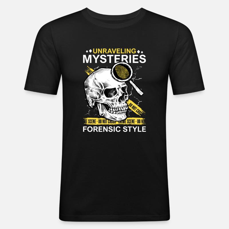Pathologe, Forensik-experte, Tatortanalytiker - Männer Slim Fit T-Shirt - Schwarz