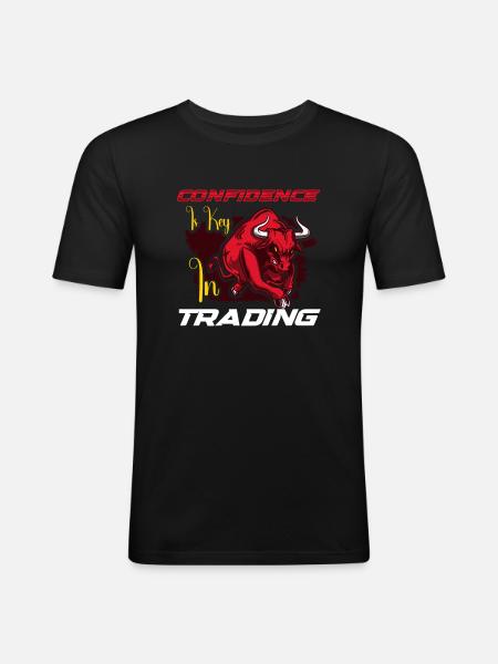 Börsenhändler, Forex-händler, Anlegerhandel - Männer Slim Fit T-Shirt - Schwarz
