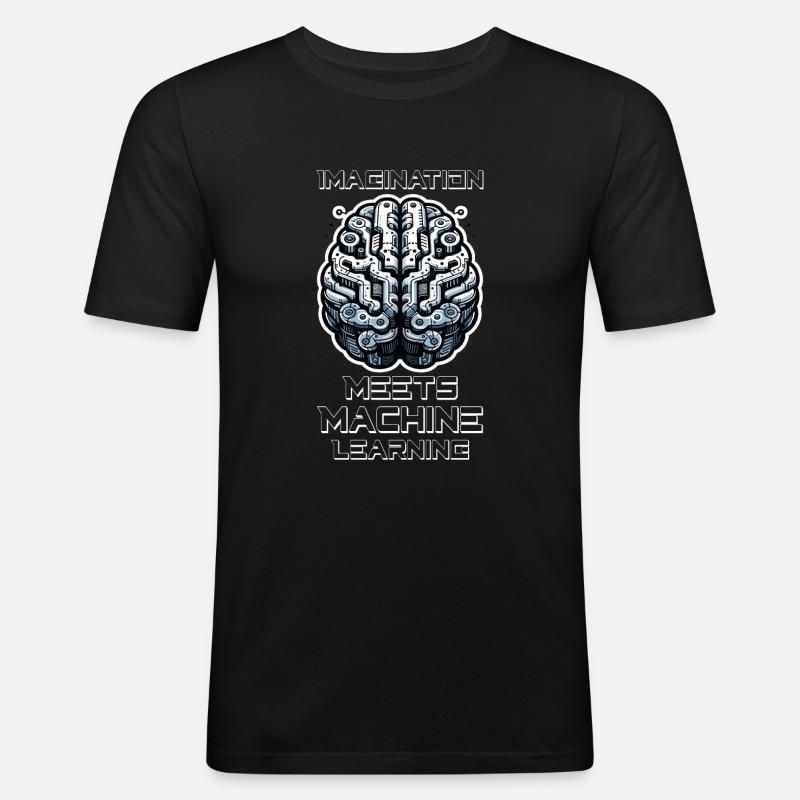 Artificial intelligence, machine learning, data - Men's Slim Fit T-Shirt - black