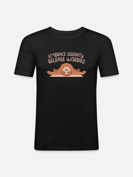 Yoga Mindfulness Practic Meditation Manifestation - Men's Slim Fit T-Shirt - black