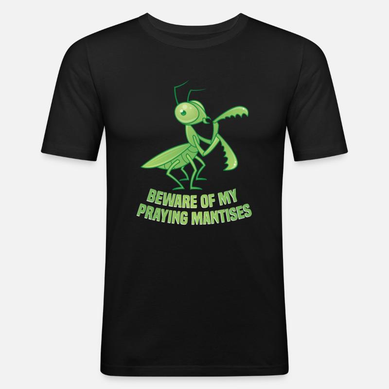Gottesanbeterin-kostüm Futtergehege - Männer Slim Fit T-Shirt - Schwarz