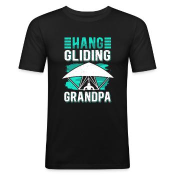 Hang Gliding Opa Hängegleiter Geschenk - Männer Slim Fit T-Shirt - Schwarz - Vorne - Nik (191cm)