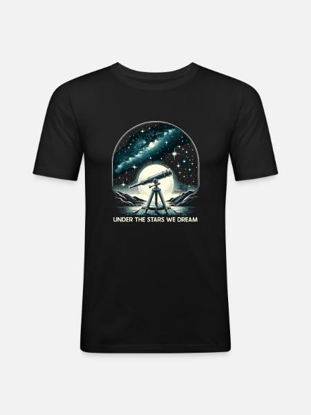 Astrophotography Astronomy Space Camera - Men's Slim Fit T-Shirt - black