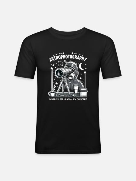 Astrophotography astronomy space camera - Men's Slim Fit T-Shirt - black