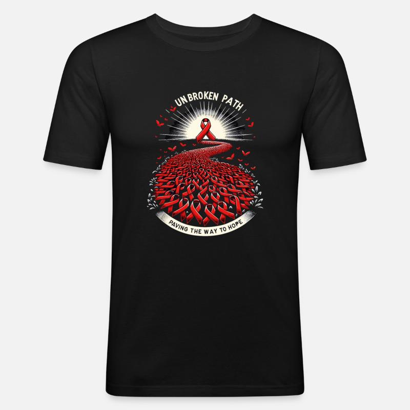 Schlaganfall-überlebende Schlaganfall-bewusstsein - Männer Slim Fit T-Shirt - Schwarz