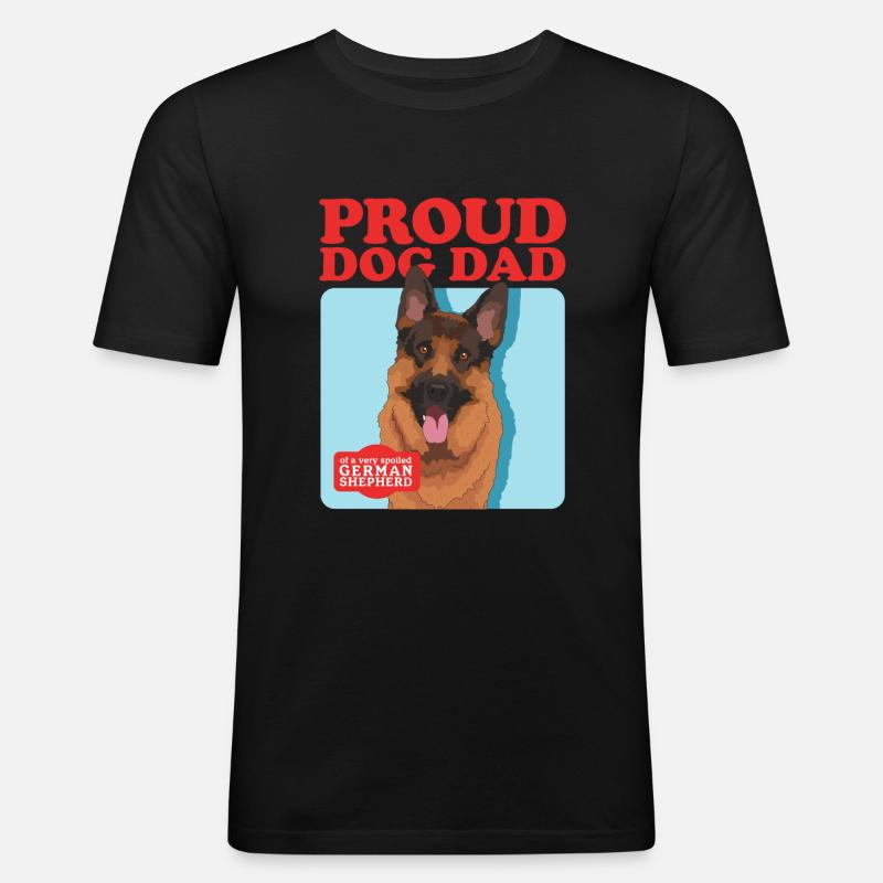 Schäferhund Dad Deutsche Schäferhunde Geschenk - Männer Slim Fit T-Shirt - Schwarz