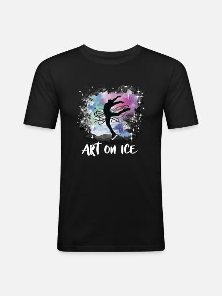 Ice Skating Ice Skaters - Men's Slim Fit T-Shirt - black