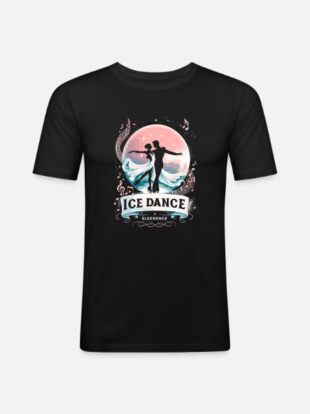 Ice Skating Ice Skaters - Men's Slim Fit T-Shirt - black